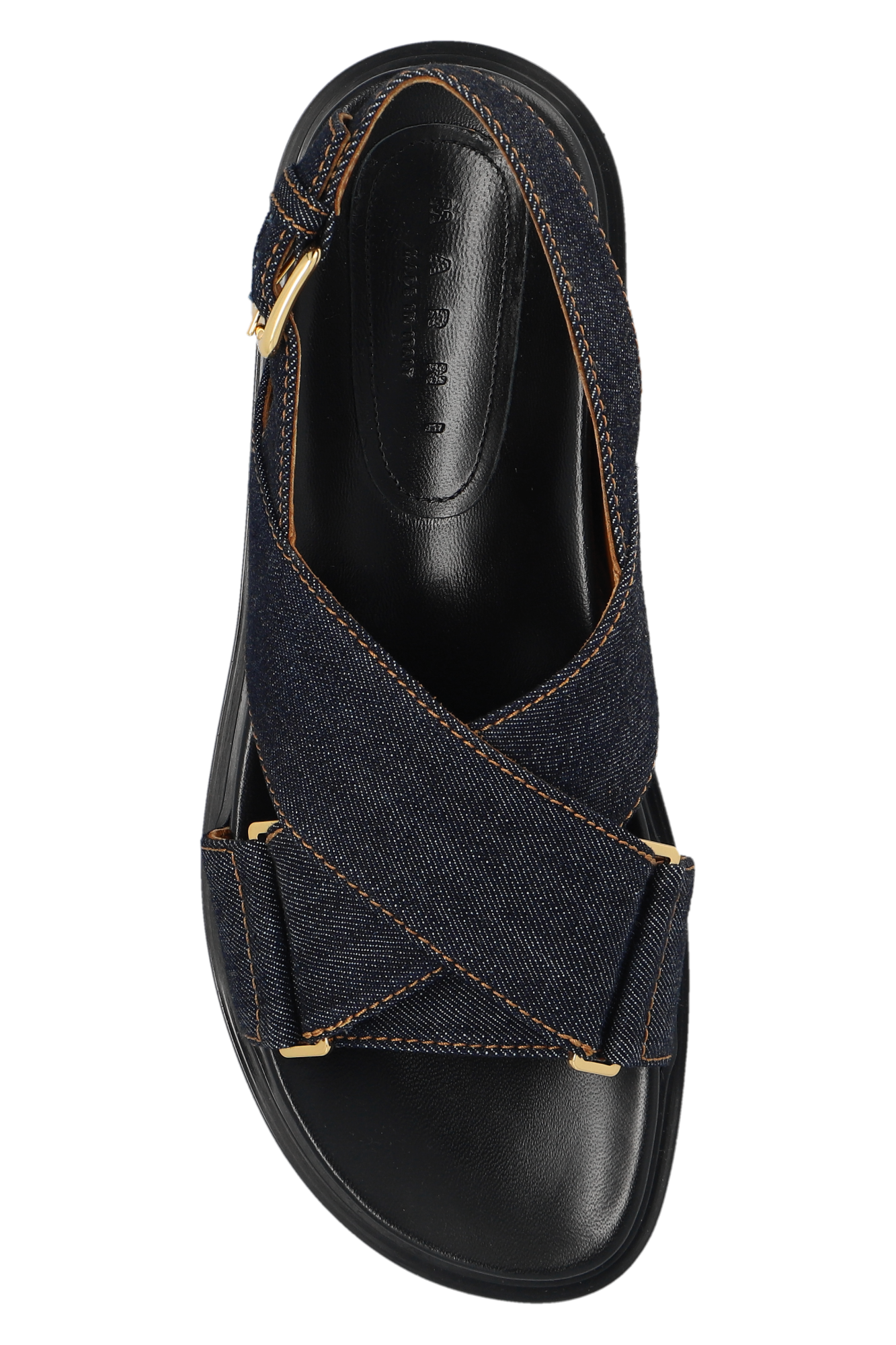 MARNI(マルニ)☆レディース FUSSBETT SANDALS_DENIM Black leather Fussbett | Marni
